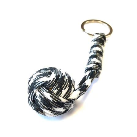 Monkeyfist / Apnäve - Nyckelring - Black / White Svart Vit