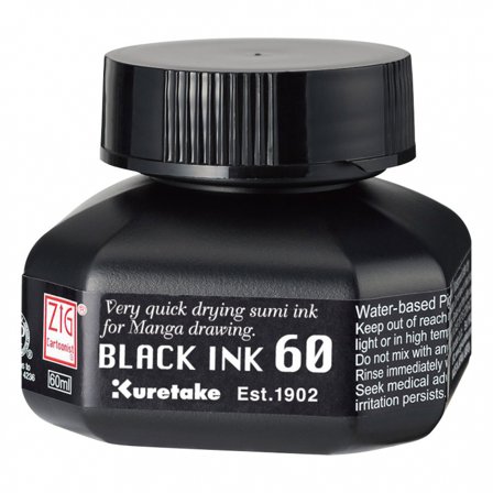 ZIG Kuretake Cartoonist Ink 60 ml Black