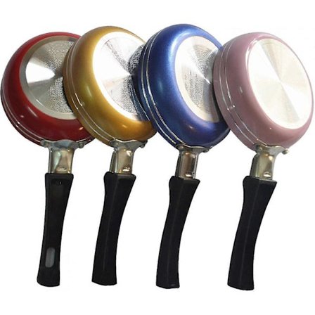 2 stk. Mini stekepanner med slippbelegg, Praktiske kjøkken stekepanner i aluminium med håndtak, tilfeldige farger (FMY)