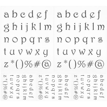 5 stk gjennomsiktig stempel TPR DIY journal scrapbooking små bokstaver alfabet klart gummi T1764