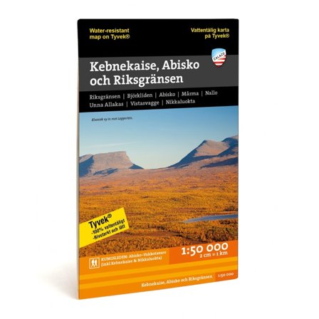 Calazo förlag Kebnekaise, Abisko & Riksgränsen 1:50.000 literature Black OneSize