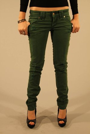 John Galliano Jeans Denim Donna Verde