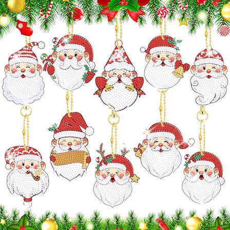 (Stil 2) Jule Diamant Maleri Nøgleringe