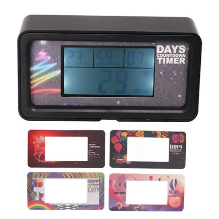 Dager Nedtellingstimer Klokke Timer Minutter Sekunder Digital LCD-skjerm for Bilracing