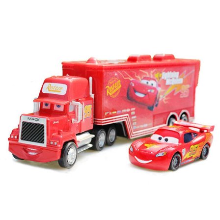 Disney Pixar Fly og Biler Lynet McQueen Mack Transporter Lastebil Bilsett Leker