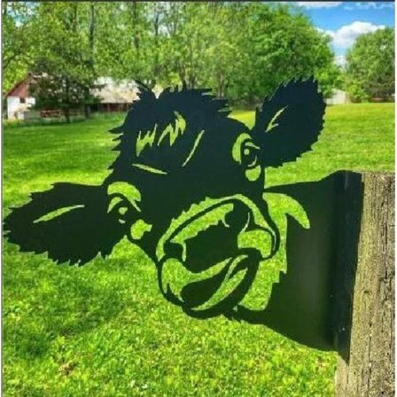 1 kpl Metallilehmä Puutarhakoriste Aitoihin Ulkokoristeisiin Koti