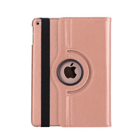 Fodral för iPad Pro 13 2024 roséguld roterande läderställ