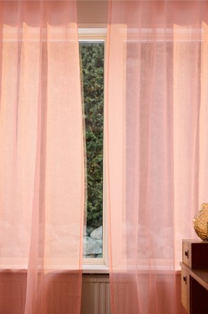 Jotex - Gardin Med Multifunksjonsbånd 2-pakke Apriskosrosa - CAISA - Kjøp Multifunksjonsgardiner hos Jotex