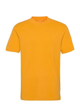 Slhrelaxcolman200 Ss O-Neck Tee S T-shirts Short-sleeved Keltainen Selected Homme
