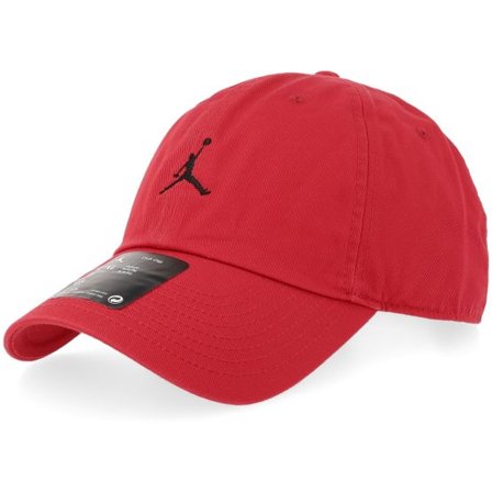 Jordan - Röd unconstructed Keps - Jordan Club Cap Curved Washed Jumpman Red/Black Dad Cap @ Hatstore