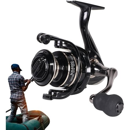 NX-6000 Saltvanns Fluestang Snelle, Slitesterk Aluminiums Fiskeutstyr med Utvekslingsforhold 5.2:1