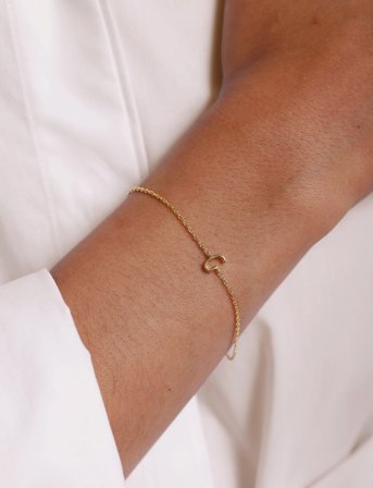 Design Letters Archetype Bracelet - A-Z Gold Plated - Gold - ONE SIZE