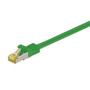 Goobay S/FTP CU Cable Cat7. RJ45 Plug. Green 0.25m Factory Sealed