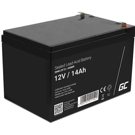 GreenCell Genopladeligt Agm Batteri 12V 14Ah Gel Bly Akkumulator Vedligeholdelsesfri VRLA Batteri Vandtæt Robust