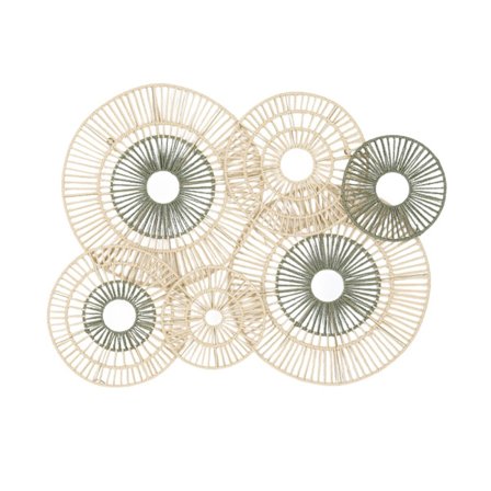 Seinäkoriste, Paperi ja metalli, Luonnonvalkoinen, 101x77cm