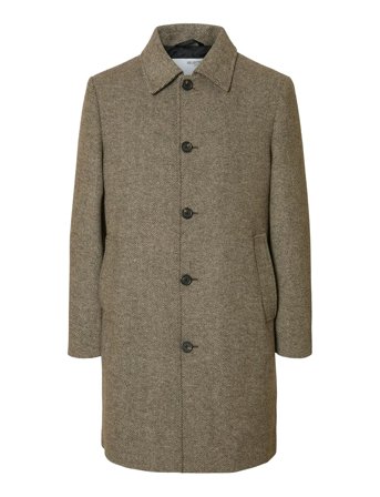 Slharchive Wool Blend Car Coat Brown Selected