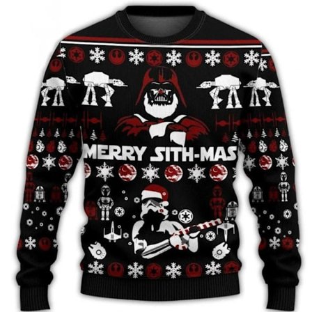 Julegenser for menn, 3D digitaltrykt genser med rund hals, høst/vinterklær - EL1860 - Størrelse S