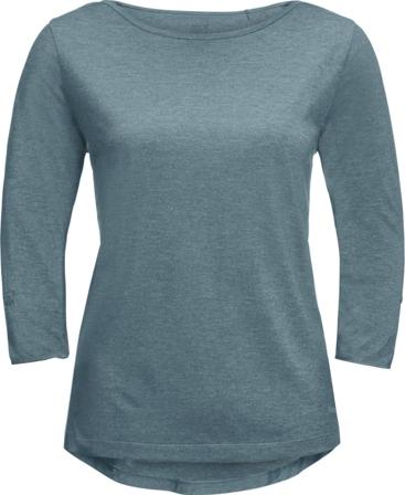 Jack Wolfskin Women's Coral Coast 3/4 Tee Women long-sleeved sweaters Blue XS