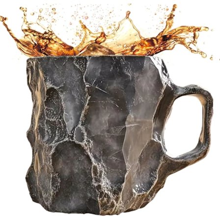 Elegante Mineral Krystal Kaffeekrus, 11 Oz Dekorative Krus med Håndtag