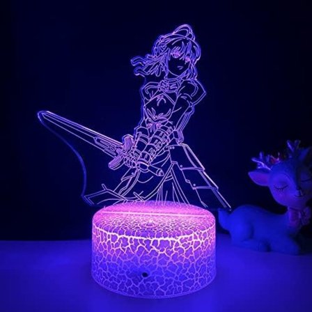 Anime 3D Ljus Fate Stay Night för Sovrumsdekoration Födelsedagspresent Manga Fate Stay Night LED Nattlampa