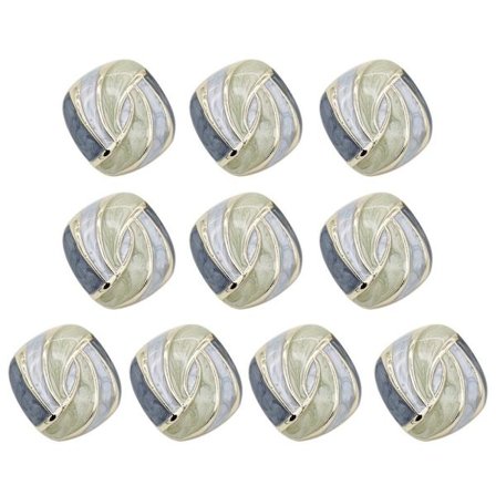 10 st metallblomknappar Strassknapp F F