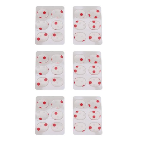 36 kpl silikonigeeli rumpuvaimennin pehmeät rummunvaimentimet rumpujen symbaaleille äänenhallinta punaiset valkoiset pisteet