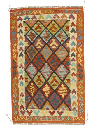 Alfombra Kilim Afghan Old Style 99X152 Marrón/Rojo Oscuro (Lana, Afganistán)