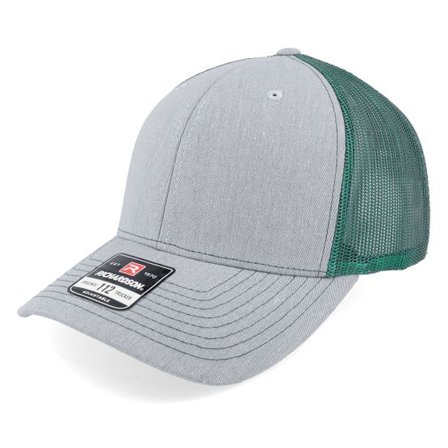 Richardson - Grå trucker Keps - 112 Split Heather Grey/Dark Green Trucker @ Hatstore