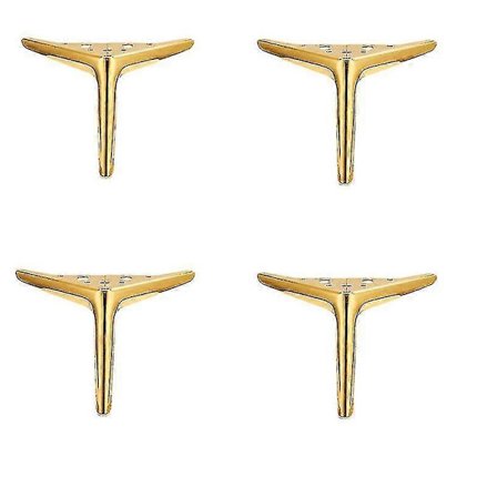 Huonekalujalkasarja, 4 kpl, kallistettava sohvan jalka, pöydän jalka, kaapin jalat, sängyn metallijalat, sohvapöydille, kaapeille ja sohville, kulta