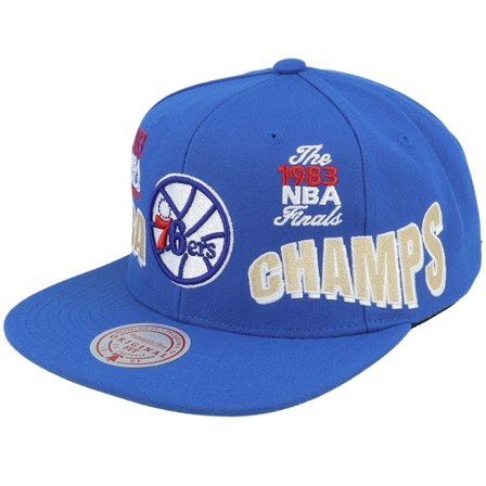 Mitchell & Ness - NBA Blau snapback Cap - Philadelphia 76ers World Champs Royal Snapback @ Hatstore