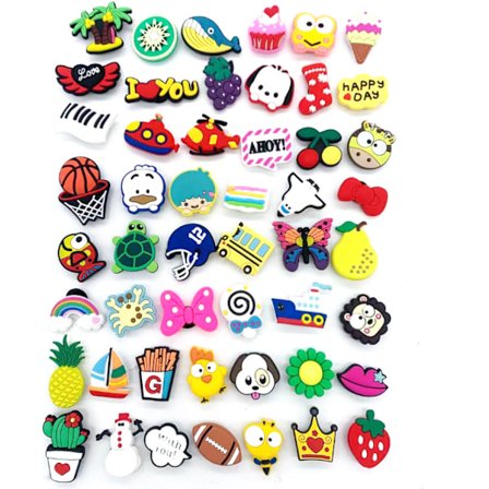 50 pakker, tilfældigt mønster, sko charms, sko charms til sko dekoration