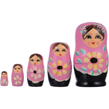 5 stk. Tredreier Dukker i Tre Dukker Dukker i Tre Leke Barn