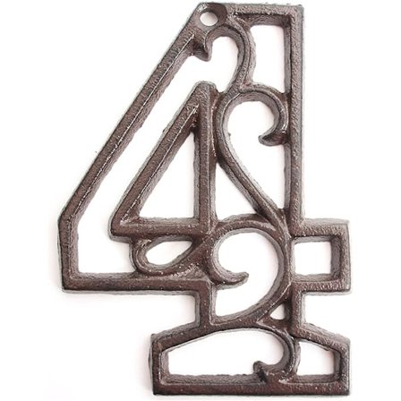 Talon numerot ulkotiloihin, metallikirjaimet valurautakukka seinäkoristeella, osoitenumerot kylttiin postilaatikkoon pihalle autotalliin maalaistaloon