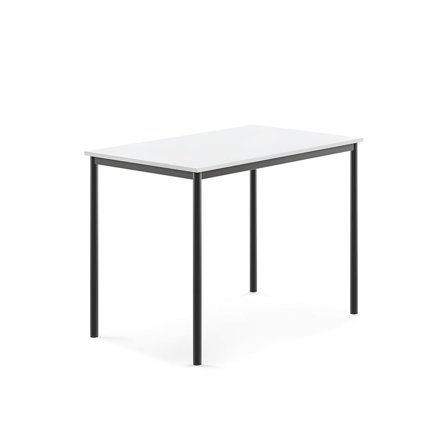 Desk SONITUS, 1200x800x900 mm, white high pressure laminate, anthracite