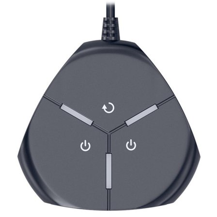 PC Strømknapp Enkel Betjening Liten Lett Holdbar ABS Blank Overflate Stasjonær Datamaskinbryter for Internettkafé