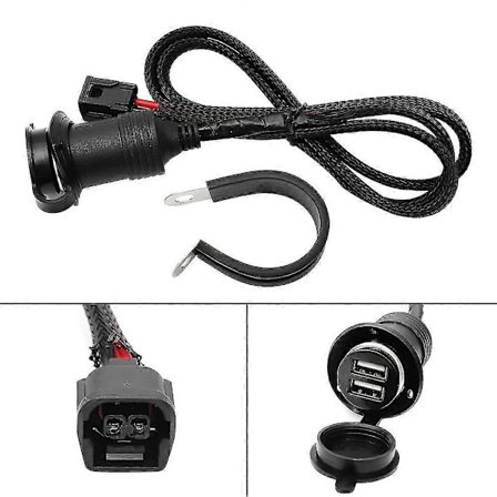 For Honda CRF300L CRF250L 2017 2018 2019 2020 2022 Rally Dobbel USB Tilbehørsuttak Socket Strømport-17on