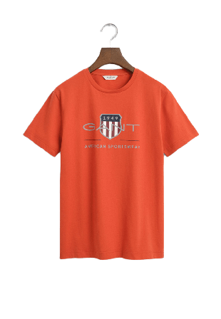 GANT Archive Shield SS T-shirt T-shirts & toppar Unisex Orange 146/152