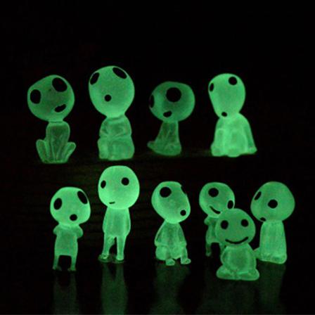 Luminous Garden Ghost Miniatyr Figur Trädgårdsstaty Med Glöd