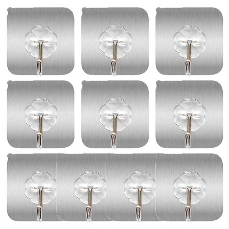 Självhäftande krok för att hänga tunga väggkrokar Självhäftande krok Vattentät transparent nyckelkrok