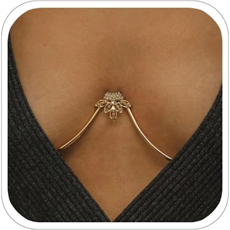 Rhinestone Blad Metal Brystholder BH Kæde Bralette Bikini Guld Kropskæde Smykker Til Kvinder y Guld