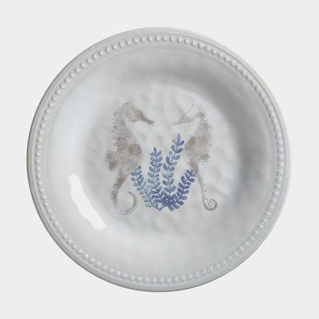 Piatti in melamina Marine Business Harmony Paradise, bianco/decorato, 22 cm, confezione da 6