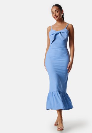 BUBBLEROOM Bow Strap Midi Dress Klær