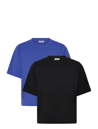 Weekday 2-Pack Boxy T-Shirt - Blue - XS