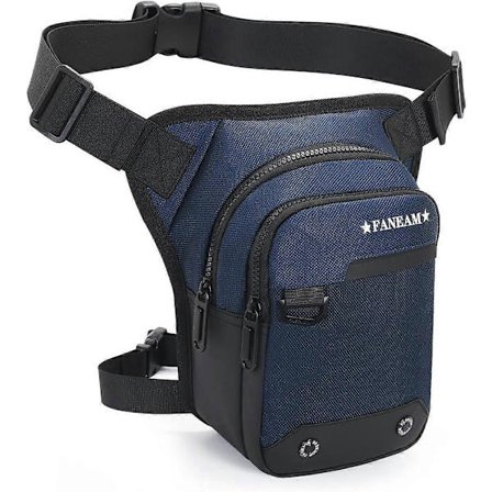 Taktinen jalkalaukku miehille, vedenpitävä jalkalaukku, urheilullinen jalkalaukku, monitoiminen moottoripyörän jalkalaukku pyöräilyyn, kalastukseen, 