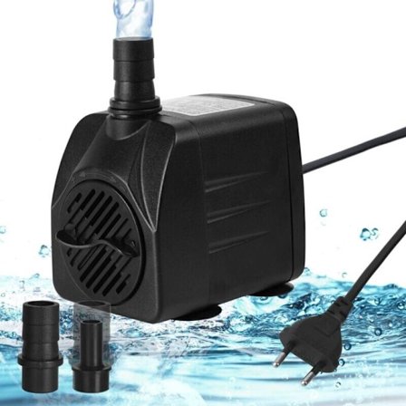 220V Akvarium Dränkbar Vattenpump, Fisktank Damm Fontänpump, Fiskdamm Pool Vattencirkulationsfilterpump, 10W + 1,5m Vattenrör