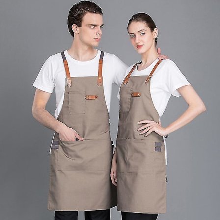 2 stk Kjøkkenforkle Justerbart Forkle Med Lomme Kjøkken