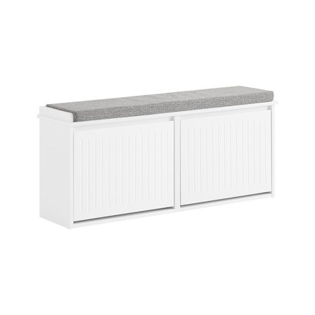 SoBuy hvid skohylde med 2 døre 26.01x100x46cm, funktionel FSR98-XL-W