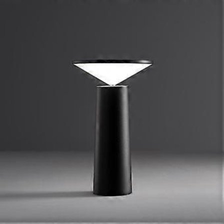 LED Johdoton Pöytävalaisin, USB Ladattava Pöytälamppu, Himmennettävä Kosketusyölamppu Ilman Kaapelia, Sisä-/Ulkokäyttöön, Ravintola, Musta [