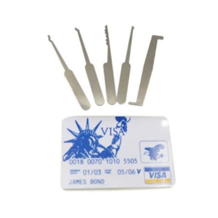 Mini Lockpick ødelagte øving verktøy stål låsesmed verktøy for trening [dB}