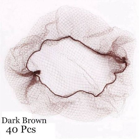 20/40 kpl Näkymättömiä hiusverkkoja Hienosilmäinen tummanruskea 40 kpl tummanruskea